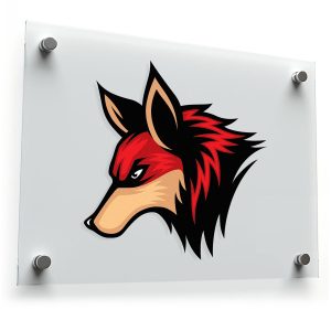 Fierce Fox Head Vinyl Sticker