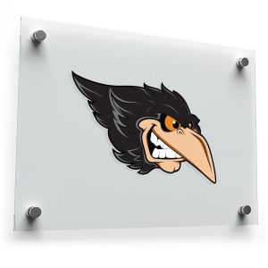 Fierce Raven Mascot Vinyl Sticker