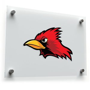 Fierce Red Bird Head Vinyl Decal