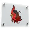 Fierce Rooster Head Vinyl Decal 1