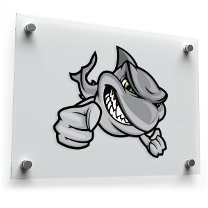 Fierce Shark Cartoon Vinyl Decal