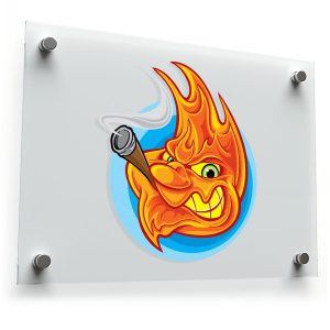Fiery Smokin' Face Vinyl Decal