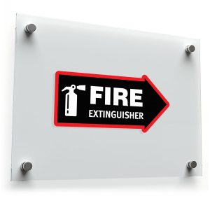 Fire Extinguisher Arrow Vinyl Sticker