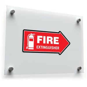 Fire Extinguisher Arrow Vinyl Sticker