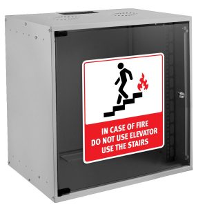 Alternative view of Fire Safety Warning Sign Decal