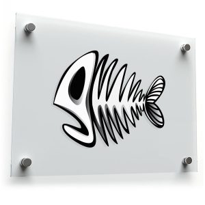 Fish Bone Skeleton Vinyl Sticker
