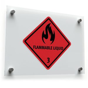 "Flammable Liquid" Hazard Warning Sticker