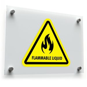 "Flammable Liquid" Warning Sign