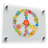 Floral Peace Sign Vinyl Decal 1