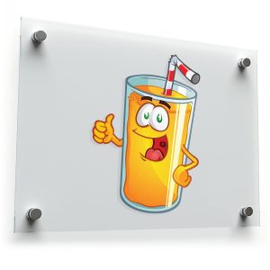 Fun Juice Glass Cartoon Sticker