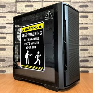 Alternative view of Funny "Keep Walking" Warning Sticker
