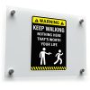 Funny "Keep Walking" Warning Sticker 1