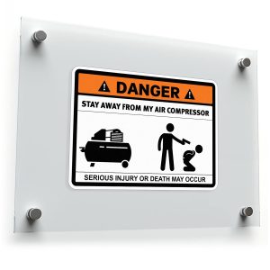 Funny "Stay Away From My Air Compressor" Warning Sticker