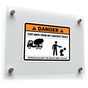 Funny "Stay Away From My Concrete Truck" Warning Sticker