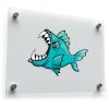 Funny Cartoon Piranha Fish Sticker