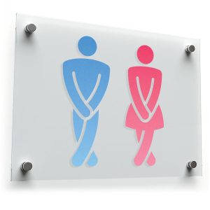 Funny Restroom Symbol Vinyl Sticker