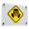Gas Mask Warning Sign Sticker