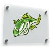 Green Fierce Fish Vinyl Sticker