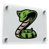 Green Snake Head Vinyl Decal 1