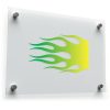 Green and Yellow Flame Sticker