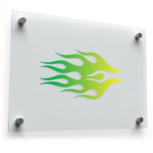 Green and Yellow Gradient Flame Vinyl Decal