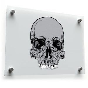 Grim Skull Silhouette Vinyl Decal