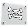 Gritty Skull and Crossbones Sticker
