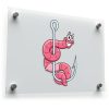 Happy Worm on Hook Sticker