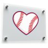 Heart Shaped Baseball Vinyl Decal