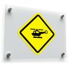 Helicopter Warning Sign Vinyl Decal