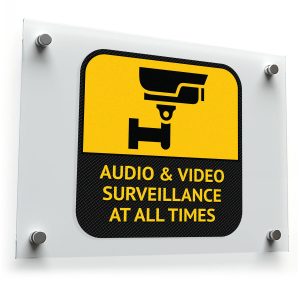 Audio and video surveillance sticker