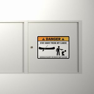 Alternative view of Humorous "Stay Away from My Canoe" Vinyl Sticker