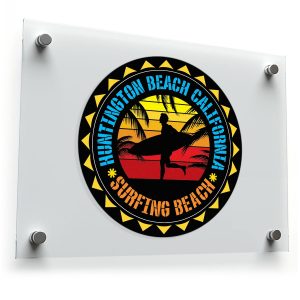 Huntington Beach California Surfing Beach Sticker