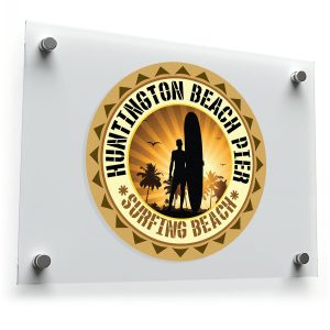 Huntington Beach Pier Surfing Vinyl Sticker