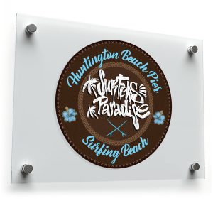Huntington Beach Pier Surfing Paradise Vinyl Sticker