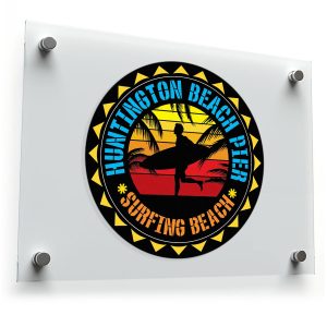 Huntington Beach Pier Surfing Beach Vinyl Decal