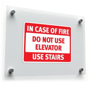 In Case of Fire Use Stairs Sticker
