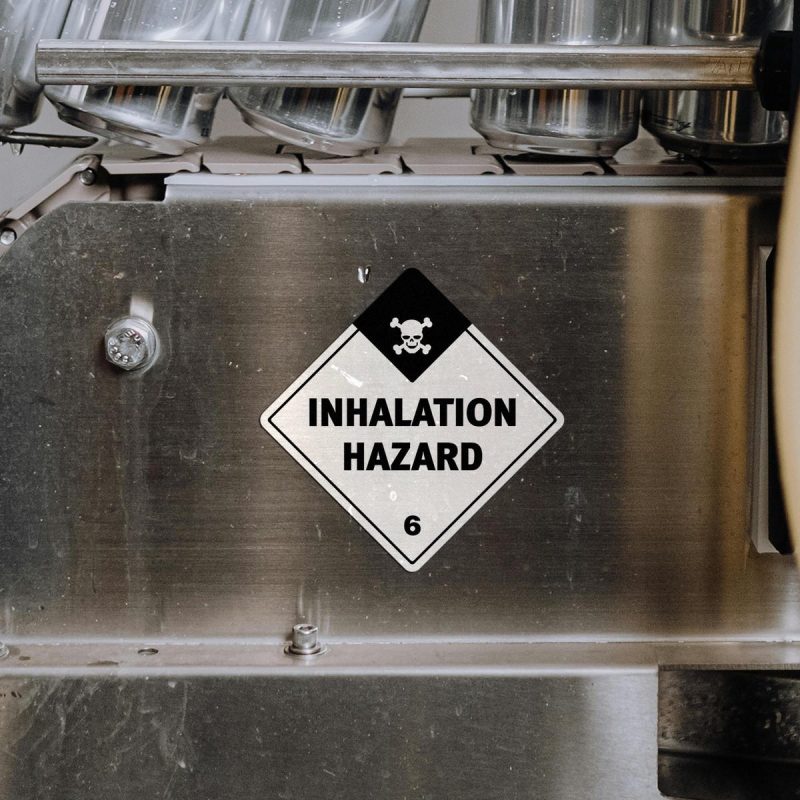Inhalation Hazard Warning Sign Sticker - Stickers Factory
