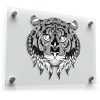 Intricate Black-and-White Tiger Vinyl Decal