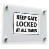 "Keep Gate Locked at All Times" Sticker 1