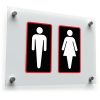 Men's and Women's Restroom Signs Decal Set