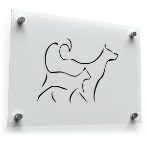 Minimalist Dog and Cat Line Art Vinyl Sticker