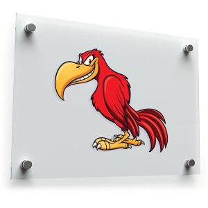 Mischievous Red Bird Cartoon Sticker