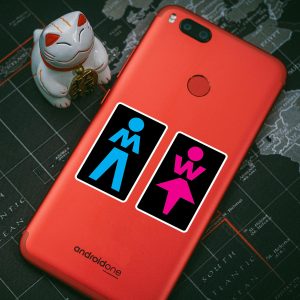 Alternative view of Modern Restroom Symbol Vinyl Decal Set