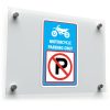 "Motorcycle Parking Only" Sign Sticker 1