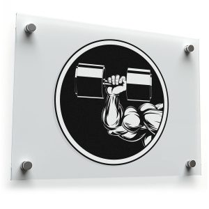 Muscle Arm Lifting Dumbbell Sticker
