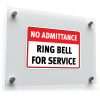No Admittance "Ring Bell for Service" Sign Sticker