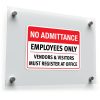 No Admittance Employees Only Sticker 1