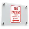No Parking Except Sundays and Holidays Sticker – Durable