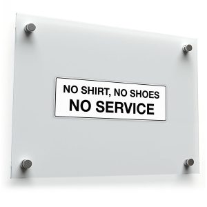 No Shirt, No Shoes, No Service Sign Sticker
